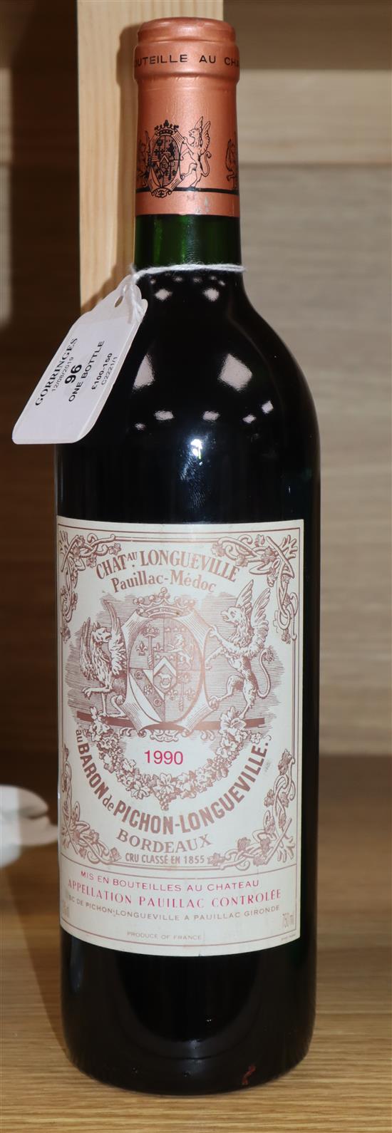 One bottle of Chateau Pichon Longueville Baron, St Julien 2eme cru 1990